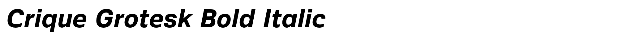 Crique Grotesk Bold Italic image